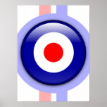 3d Mod target on Blue and red lines Print