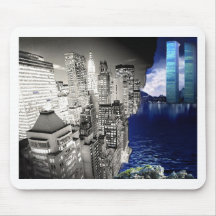 3D New York Twin Tower Skyscraper Mouse Pad