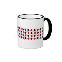 3D Playing card suits pattern Mugs