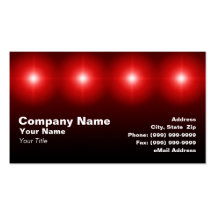 3D Red Lights Business Card