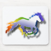 3D Running Horses Mousepad