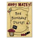 3rd Pirate Birthday Invitations Cards