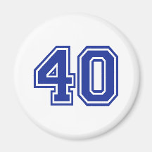 40 - Fourty Fridge Magnet