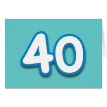 40 Year Birthday or Anniversary - Add Text Cards
