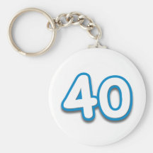 40 Year Birthday or Anniversary - Add Text Key Chain
