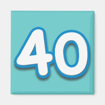 40 Year Birthday or Anniversary - Add Text Refrigerator Magnet