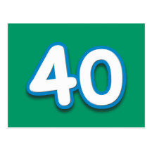 40 Year Birthday or Anniversary - Add Text Postcard