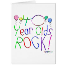 40 Year Olds Rock! Greeting Card