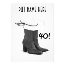 '40th BIRTHDAY INVITATION" COUNTRY STYLE