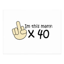 40th Birthday Postcard