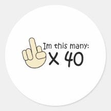 40th Birthday Sticker