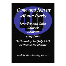40th Party Invitation
