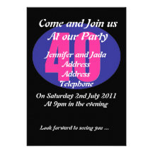 40th Party Invitation