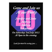40th Party Invitation