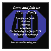 40th party invitation template