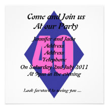40th party invitation template