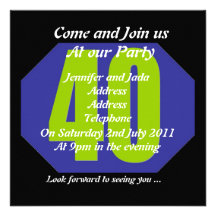 40th party invitation template