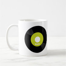 45s Record Mug (Lime) — PERSONALIZE IT!