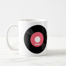 45s Record Mug (Pink) — PERSONALIZE IT!