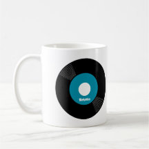 45s Record Mug (Teal) — PERSONALIZE IT!