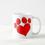 4782 RED HEART PAWS CAUSES ANIMALS LOVE CARING MOT COFFEE MUGS