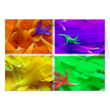 4 Florals Greeting Card