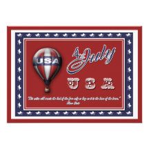 4 July "Independence day" party CUSTOMIZABLE Personalised Invites