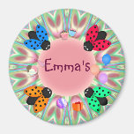 4 ladybugs fridge magnet