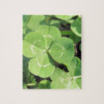 4 Leaf Clover Good Luck Charm Photo Jigsaw Puzzles