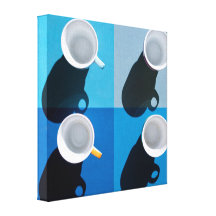 4 Mugs Stretched Canvas Prints