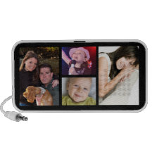 4 Photo Collage Personalised Desktop Speaker