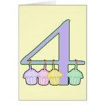 4th Birthday Greeting Card