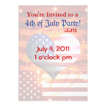 4th Fourth of July BBQ Party Personalized Invitation