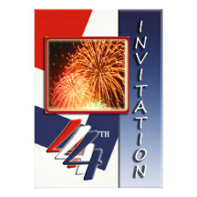 4th July Independence Day party invitation