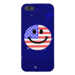 4th of July American Flag Smiley face iPhone 5 Cover