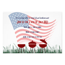 4th of July Barbeque Cookout Personalised Announcement