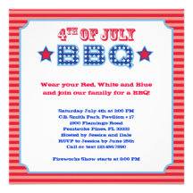 4th of July BBQ Invitation