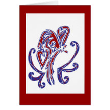 4th of July Butterfly Greeting Card