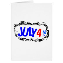 4th of July Cloud Greeting Cards