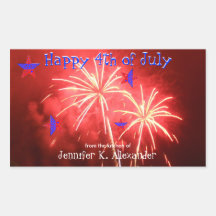 4th of July From the Kitchen of Rectangular Stickers