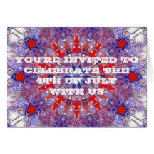 4TH Of July Invite Card