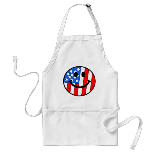 4th of July Smiley Aprons