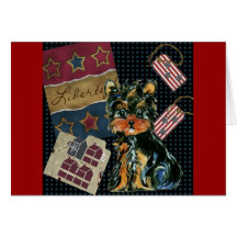 4TH OF JULY YORKIE POO CARD
