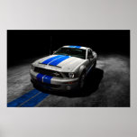 500_2013-2880x1800 BLACK ROYAL BLUE STRIPES FAST R Print