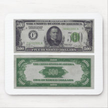 500 Dollar Federal Reserve Gold Certificate Mouse Pad