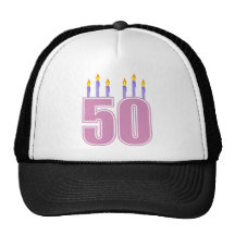 50 Birthday Candles (Pink / Purple) Trucker Hat