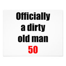 50 Dirty Old Man Personalised Announcements