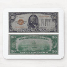 50 Dollar United States Gold Certificate Mouse Pad