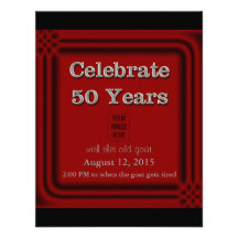 50 Years Celebration Old Goat Photo Invitations