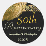 50th Anniversary GOLD Rose Sticker